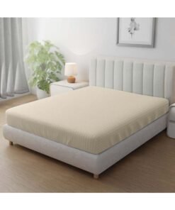 Hotel Linen Klub Stripe Microfiber  Beige Fitted Sheet