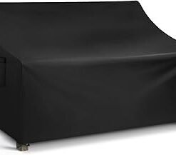 Patio Sofa Cover Waterproof, 3-Seater Outdoor Sofa Cover, Heavy Duty Deep Lounge Loveseat Cover, Large Lawn Patio Furniture Covers with Air Vent, 82.6’’ W x 39’’ D x 28’’ H