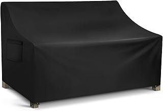 Patio Sofa Cover Waterproof, 3-Seater Outdoor Sofa Cover, Heavy Duty Deep Lounge Loveseat Cover, Large Lawn Patio Furniture Covers with Air Vent, 82.6’’ W x 39’’ D x 28’’ H