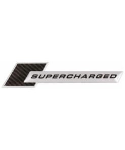 SOLDOUT 3D Metal Car Letter Fender SUPERCHARGED Emblem Side Rear Tail Trunk Decals Emblem Badge Logo Sticker Decal Styling Auto Accessories (Black & Silver - Carbon Fiber)