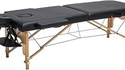 Generic 180x60CM Portable Fold SPA Massage Table Salon Couch Pad Carry Beauty Therapy Bed Black Slimming Equipment