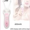 Halamine Lady Facial Hair Remover， Electric Cotton Epilator Painless Womens Facial Hair Remover USB Rechargeable Electric Hair Removal Device