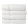 Bliss Casa 4-Piece Bath Towels, 100% Combed Cotton 550 GSM Superior Quality, Quick Dry Highly Absorbent Thick Soft Hotel Towles for Bath And Spa Bathroom Towel Set White 70x140cm White 70x140cm