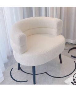 Youqin Home Single Seater Sofa Armchair, Lazy Susan, Sun Chair for Living Room, Bedroom, Apartment, Balcony, Washable, Small (White)