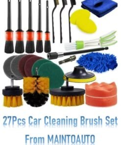 MAINTO AUTO Car Cleaning Detailing Brushes Set, 27 Pieces, Auto Detailing Brush Set, Car Cleaning Kit for Car Wash.