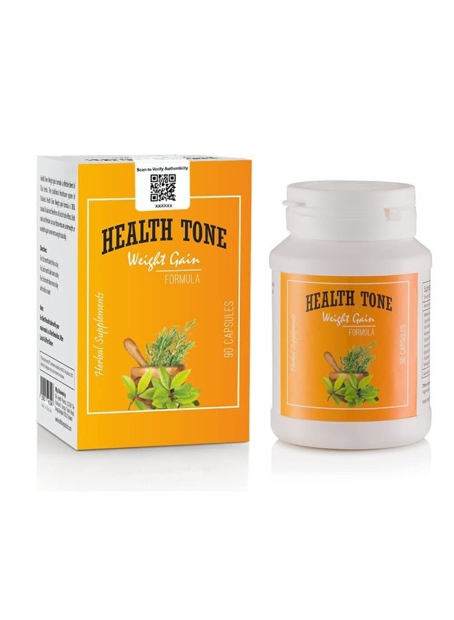 Health Tone Herbal Weight Gain Supplement – Appetite Booster for Men & Women – 90 Vegetarian Capsules