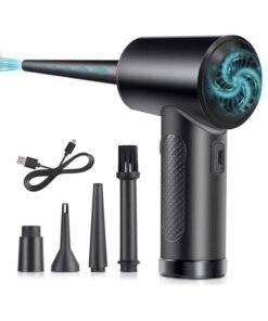 HOOKOR Cordless Air Duster - Powerful 51000RPM Electric Duster - Battery Operated Computer Duster, Keyboard Cleaner - Multipurpose Compressed Air Dus