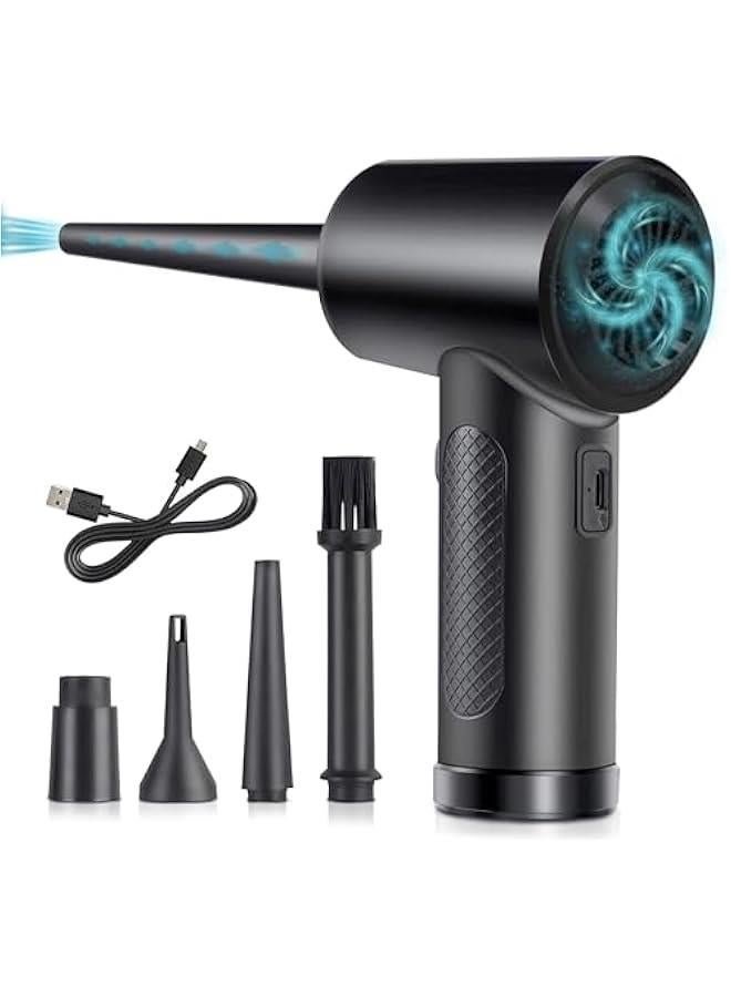 HOOKOR Cordless Air Duster - Powerful 51000RPM Electric Duster - Battery Operated Computer Duster, Keyboard Cleaner - Multipurpose Compressed Air Dus
