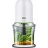 BRAUN Chopper, 2 in 1, 2 Speeds, Ice Crusher, Dishwasher Safe 0.9 L 500 W CH3011WH White/Green