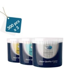 Cool & Cool Ear Buds - 300 Sheets Pack of 3 Multicolour