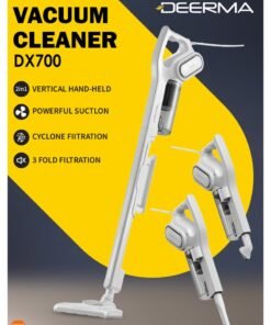 Deerma Ultra-Portable Handheld Vacuum Cleaner – Lightweight Design with Powerful Suction, Whisper-Quiet Operation, Advanced HEPA Filtration System, and 3-Layer Sealed Net Filter for Ultimate Cleaning Efficiency 600 W DX700 White