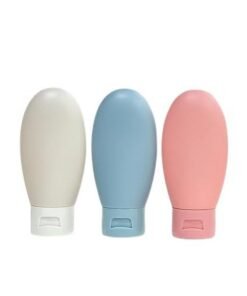 SPIRITUAL HOUSE 3 Pcs Travel Bottles Set, 60ML Travel Bottles & Containers, Small Mini Empty Plastic Squeeze Bottles for Travel Toiletries,Shampoo and Conditioner with Storage Bag