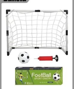 Bukela Sports Mini Football Goal Set,Backyard + Indoor Mini Net + Ball Set with Pump,Portable Folding Soccer Goal Set for Kids