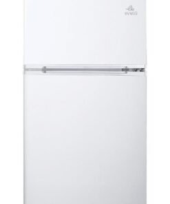 evvoli Top Mount Refrigerator, 100 Liters, Adjustable Leg, Interior light, Defrost Type EVRFM-100W White