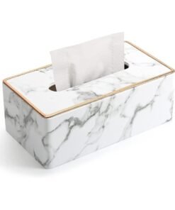 Creative Light Luxury Leather PU Tissue Box Advertising High-End Tissue Box Hotel Tissue Box High-End PU Leather Napkin Box Suitable For Home/Office/Car Decoration
