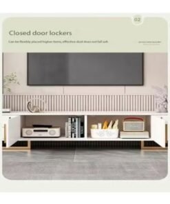 fashionhome Modern Wood TV Stand, TV Entertainment Center with Drawer and Shelf Storage - Versatile Cabinet Table for Living Room, Media Console with Ample Storage Space, Modern Design TV Unit 120x30x40 CM - Image 3