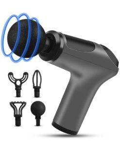 EzzySo Massage Gun Deep Tissue Muscle Massager For Athletes Portable Massage Device For Pain Relief with 32 Speeds And 4 Replaceable Massage Heads