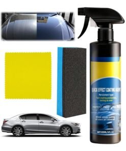 Homonth Car Coating Agent Spray, Ceramic Coating Polish Spray Wax, Oil Film Emulsion Glass Cleaner, Quick Effect Coating Agent, Quickly Coat Car Wax Polish Spray Waterless Wash, Nano Coating For Cars, 120ML