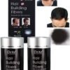 Dexe 2pcs Hair Building Fibers Instantly Conceal Hair Loss Natural Thickening Fibers Fast and Quick Hair Fiber Powder Hair Shadow Powder Hair Root Concealer Black 01