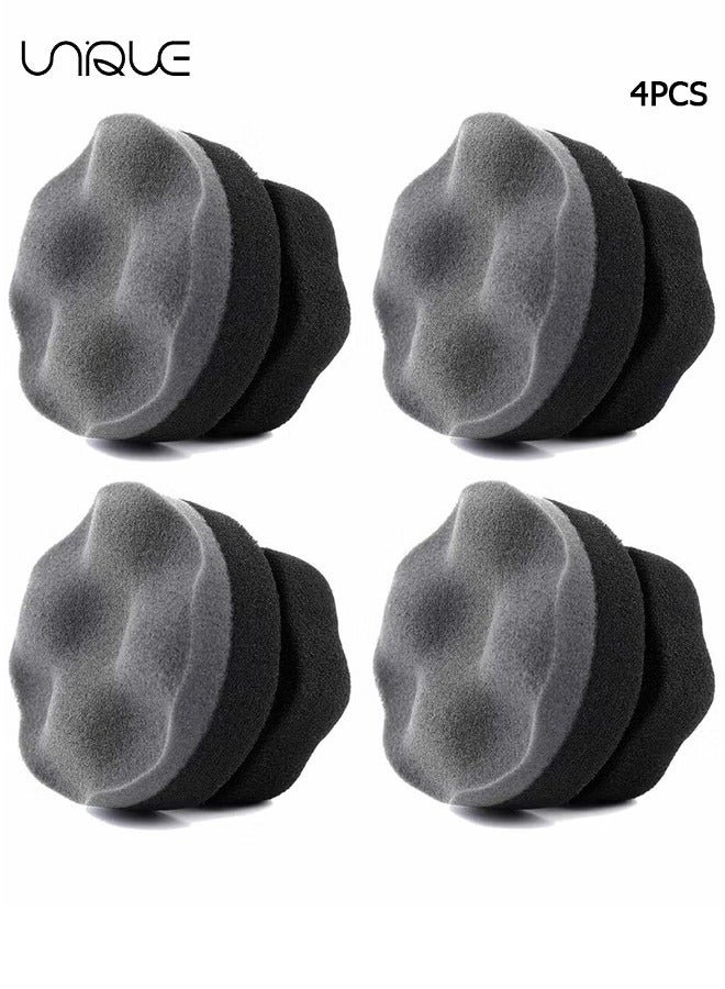 Unique 4 Pack Pro Tire Hex Grip Applicator Reusable Shine Dressing Pad Car Cleaning Supplies After Wash Cleaner for Vinyl Rubber Trim Accessories Wheel Rim,For Tire Detailing