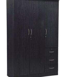 SULSHA 3 Door Wooden Wardrobe Cabinet Cupboard Engineered Wood Perfect Modern Stylish Heavy Duty