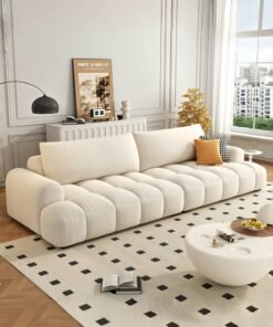 AAF FURNITURE Light Luxury Style Furniture Sofa Set Beige Without Pillow