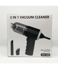 PROMASS AS-228 3-in-1 Portable Mini Vacuum Cleaner and Air Blower for Home and Car - Black
