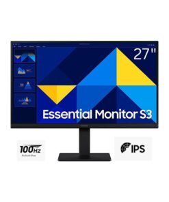 Samsung 27 inch S3 S30GD Essential Monitor, IPS Display, FHD Resolution, 100Hz Refresh Rate, 5ms (GtG) Response Time, Flicker-Free Technology, 16.7m Color Support | LS27D300GAMXUE Black