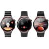 Haino Teko RW-32 Watch 4 Pro SpaceX Curved Glass Smartwatch – 3 Pairs Straps, Fitness Tracker, Heart Rate & Sports Mode, Waterproof, Compatible with Android & iOS – Black
