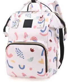 Yoawllty Diaper Bag, Baby Diaper Bag with 13 Pockets, Waterproof Diaper Backpack for Mom, Baby Travel Tote Changing Backpacks(Strawberry White)