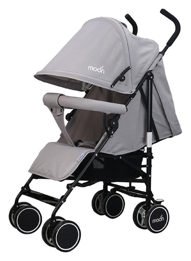 Moon Neo Plus Travel Stroller – Umbrella Fold, Reclining Seat, Storage Basket, Lightweight And Compact, Suitable 0-36M (Up to 15kg) – Light Grey