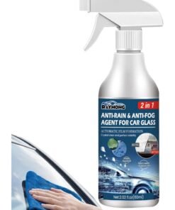 RAYHONG Anti Fog Spray for Car Windshield & Glasses, Long-Lasting Defogger for Swim Goggles, Eyeglasses, Ski Lenses, and Mirrors, Water-Repellent Coating for Clear Vision, 60ml