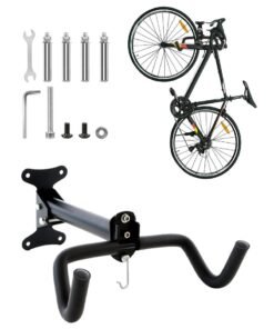 HomarKet Adjustable Bicycle Wall Mount Hook MTB Road Bike Rack Wall Hanger Hooks Holder for Garage Indoor Bike Storage Repair Stand