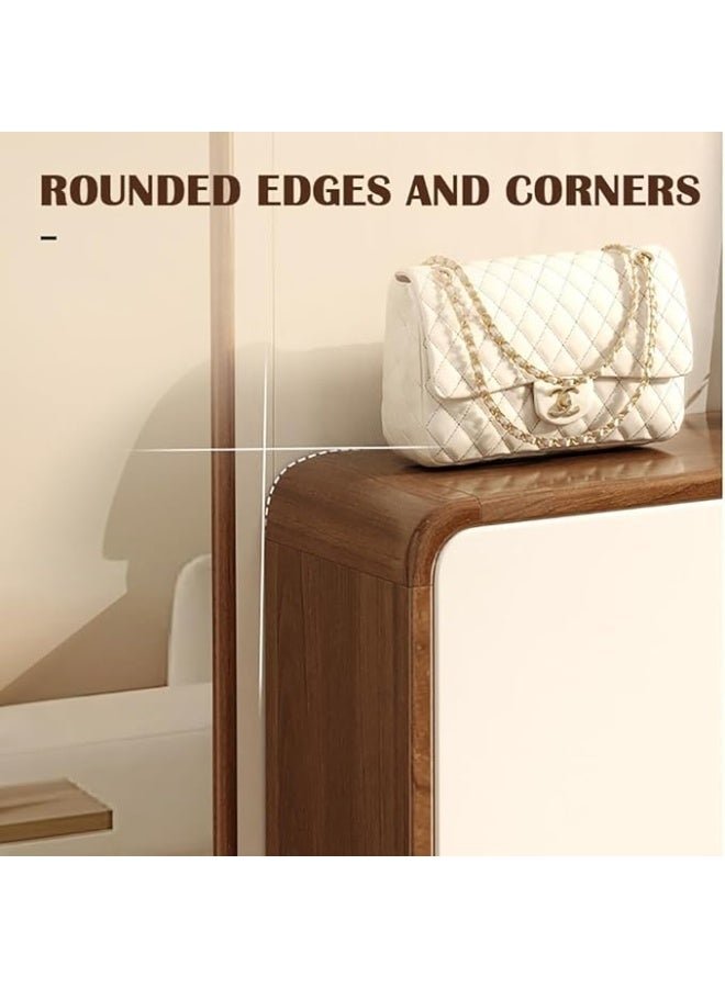 Shoe Cabinet, Wooden Shoe Rack with 3 Flip Drawers, Entryway Shoes Organizer Cabinet, Free Standing Shoe Holder with Flip-Door, 100 * 24 * 119cm (XG029, White) - Image 2