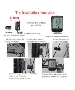 Alternative view of SunDING Mountain Bike Road Bicycle Wireless Stopwatch Multifunctional Interface Waterproof Tachometer Riding Equipment Speedometer