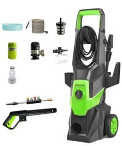 WALALLA Electric Pressure Washer, Foam Cannon, 4 Different Pressure Tips, 19.3M, High Pressure Water Power Washer, 3000 PSI 2.4 GPM ,9L/min , for Car, House, Patio, Deck, Fence, Driveways