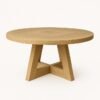Horoof HomeÂ® Rustic Round Dining Table for 4 â€“ 47" natural Wood Farmhouse Kitchen Table