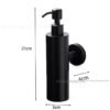 Bluejw 304 Stainless Steel Soap Dispenser Wall Hanging Hotel Shampoo Body Soap Liquid Box Black Press Soap Liquid Bottle