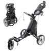 Caddytek CaddyLite One Swivel V8 Golf Push Cart 3 Wheel Lightweight Folding Trolley with 360 Swivel Front Wheel Cooler Basket Umbrella and Drink Holder Adjustable Handle