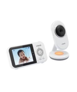 vtech VM819 Baby Monitor with Camera and Audio, 2.8” Screen Portable Baby Camera, Night Vision, 2-Way Audio, Temperature Sensor and Lullabies, Secure Transmission No WiFi, Ideal for Baby/Elderly/Pet