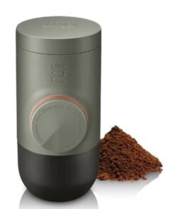 WACACO MINIPRESSO GR2 - Portable Espresso Machine for Ground Coffee, Eco-Friendly, Made Using Biomass, 18 Bar Powerful Extraction, Ultra Light Weight, Integrated Water Tank System