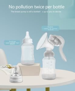 ALLTOMOM Portable Manual Silicone Breast Pump 150ML BPA-Free, Easy to Clean, Ideal for Travel and Home Use