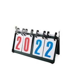 DUNISO 4-Position Portable Metal Desktop Scoreboard Flipper, Volleyball, Basketball, Table Tennis, Football And Other Sports Scoreboards, Suitable For Various Competitions