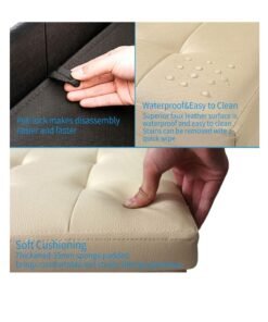 Alternative view of XiuWoo Multifunctional Foldable Leather Cube Storage Organizer, Foot Rest, Lid Stool Seat Chair, Folding Storage Ottoman Storage Ches Box, Bench, Chest with Thickening Square Seat Padded