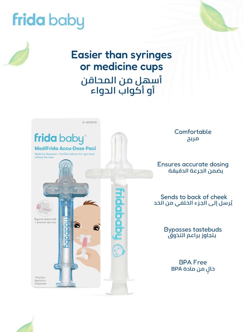 fridababy Medifrida Accu-Dose Pacifier | Made in USA | No-Mess Medicine Dispenser for Babies | Spit-Up Prevention | BPA-Free | Accurate Dosing with Oral Syringe | Infant Safe - Image 4