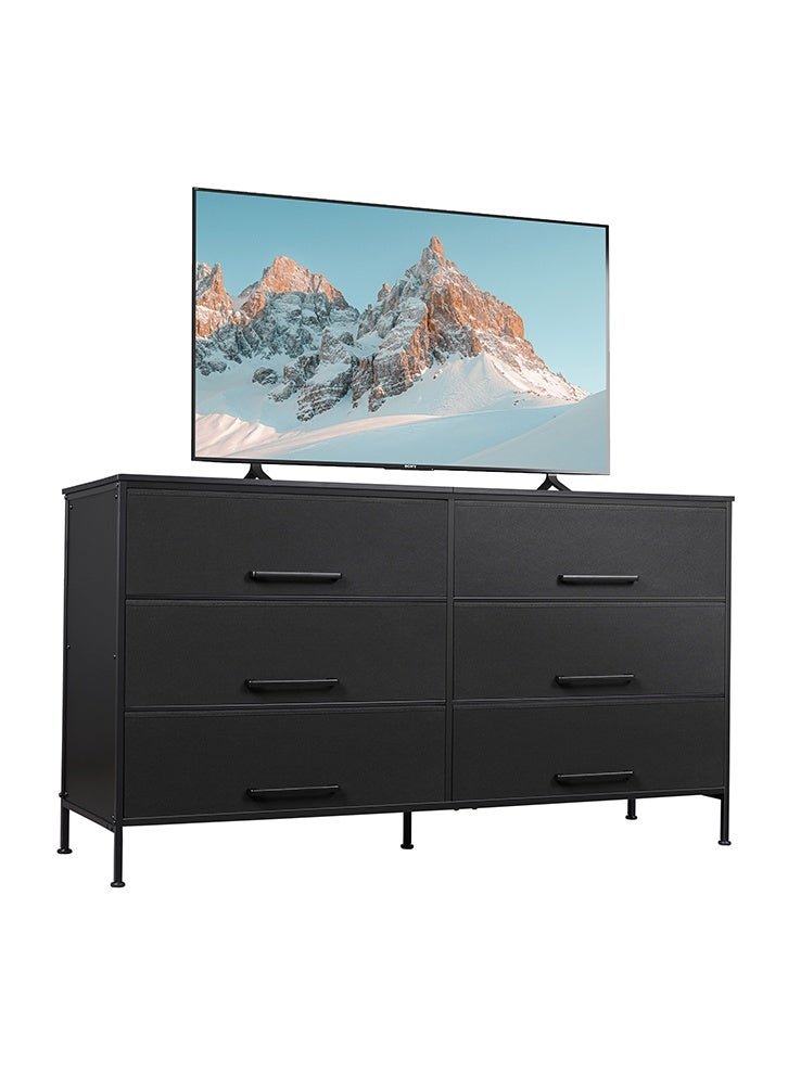 NKX Dressing Storage Model with Electric 6 Drawers For Home inside Room 59.8" inch Black Color