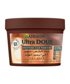 garnier Ultra Doux Hair Food Smoothing Coconut 3-in-1 Hair Mask For Frizzy Hair 390ML White 390ml