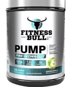 FITNESS BULL Pump Pre Workout Green Apple Explosive energy Endurance Focus and Performance Dietary Supplement 30 Servings 225g