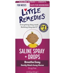 Little Remedies Saline Spray/Drops | 0.5 oz | Pack of 1 | For Noses to Breathe Easily | Gently Wash Away Mucus | Newborn Safe