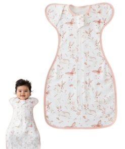 Sharpdo Baby Swaddle Blanket Sack with Arms Free Design, Transition to Arm Freedom Wearable for Newborn Girl and Boy, 100% Breathable Cotton